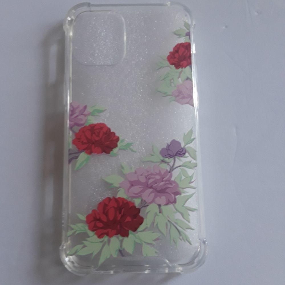 OTBRA Clear Floral Patt...iPhone 12( Rose, Clear)